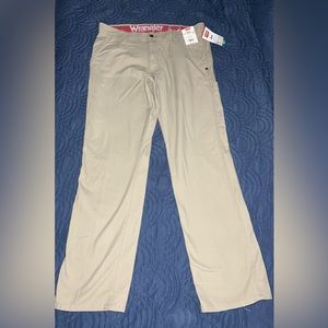 khaki tan wrangler cargo work/school pants (never worn with tags)